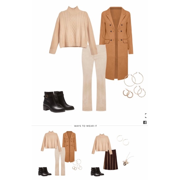 LOFT Petite Turtleneck Cable Sweater - Picture 2 of 2